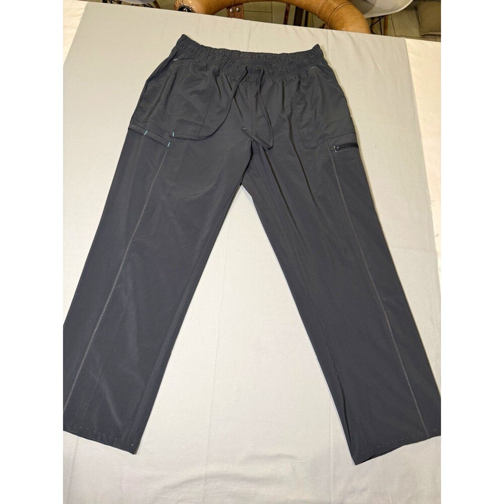 Scrubstar Unisex Medical Scrub Pants Gray L Classic Fit Zipper Pocket Stretch